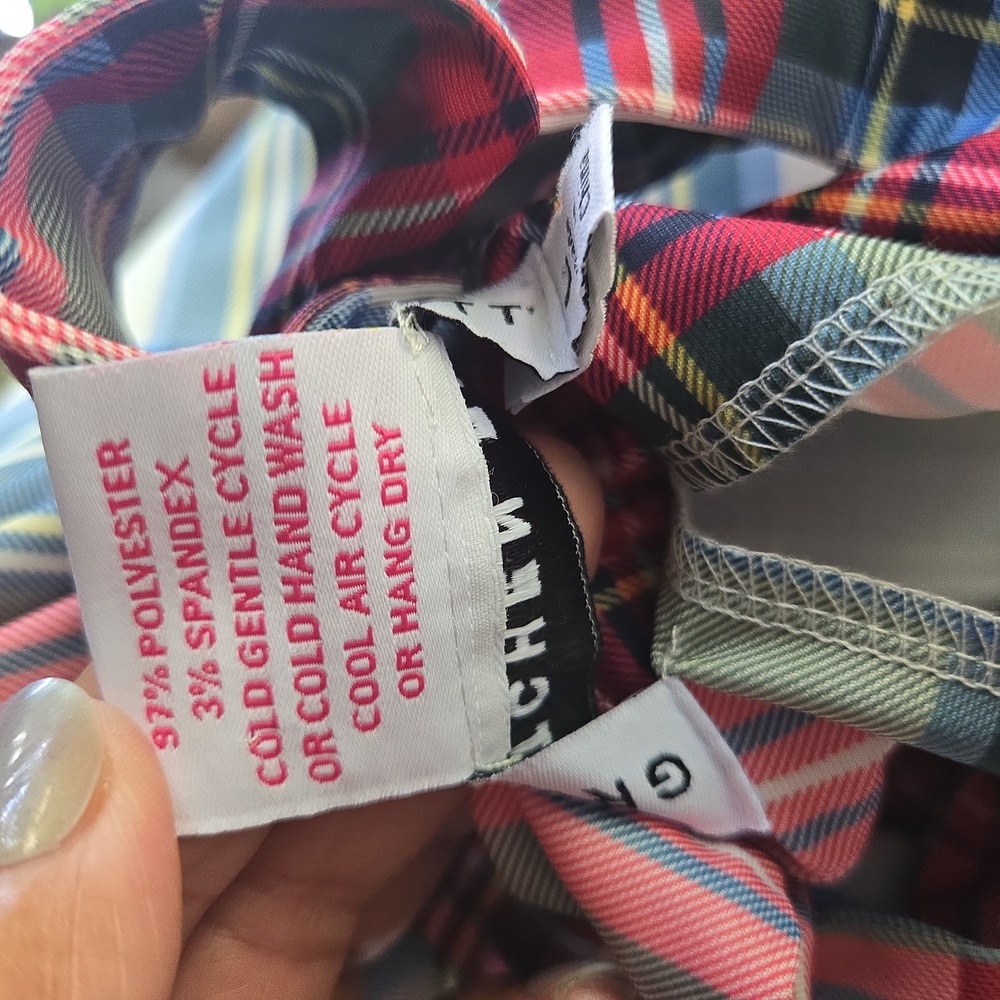 Gretchen Scott Designs Jersey Isosceles Duke of York Plaid Midi Shift Dress - Picture 12 of 12